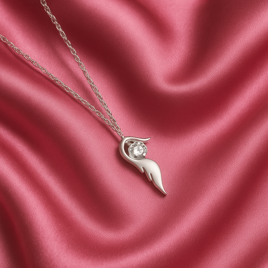 Sleek Petal Pendant with Chain