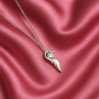 Sleek Petal Pendant with Chain