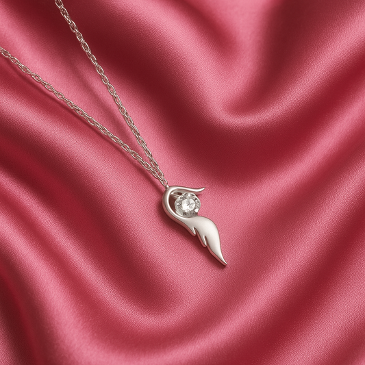 Sleek Petal Pendant with Chain