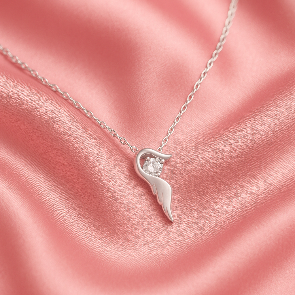 Sleek Petal Pendant with Chain
