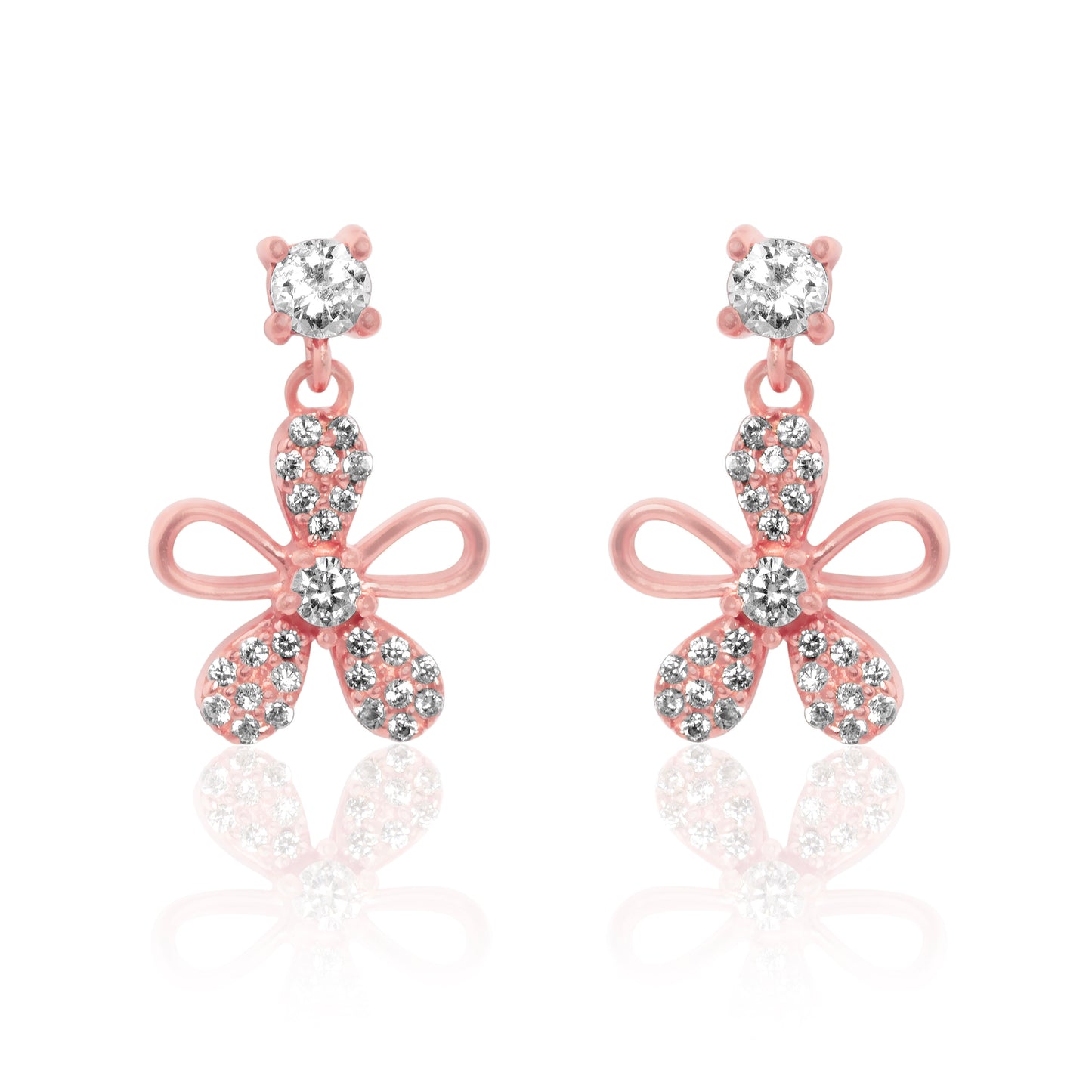 Petal Drops Rose Gold Earrings