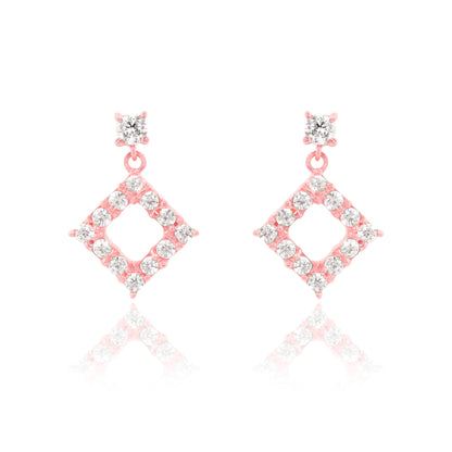 Rose Gold Kite Drop Earrings