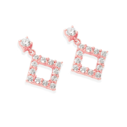 Rose Gold Kite Drop Earrings