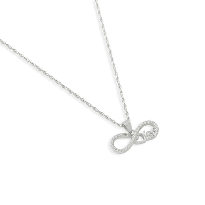 Pure Silver Infinity Love Pendant with Chain