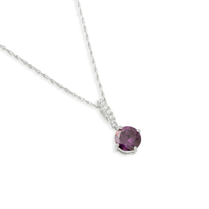 Round-Shaped Purple stone Necklace
