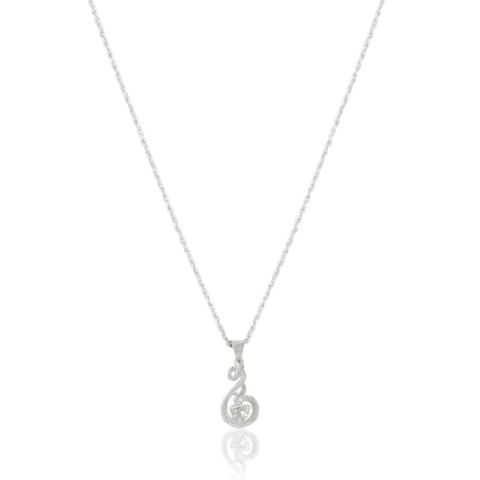 Silver Pendant with Twisted Design