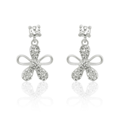 Petal Drops Silver Earrings