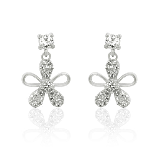 Petal Drops Silver Earrings