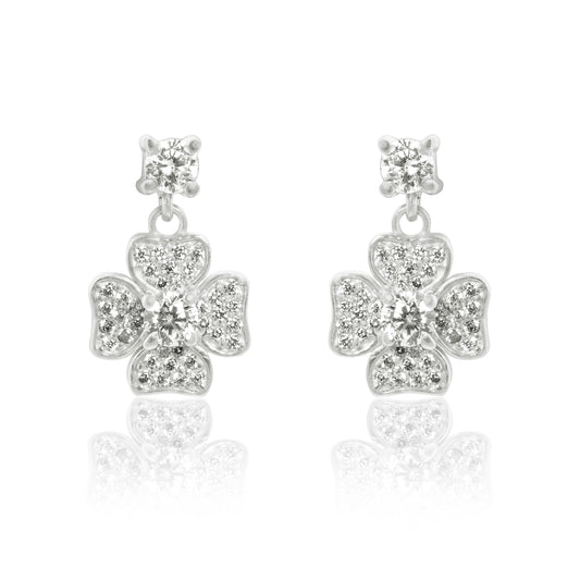 Blossoming Crystal Flower Earrings